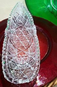 Vintage Czechoslovakian Crystal Centerpiece